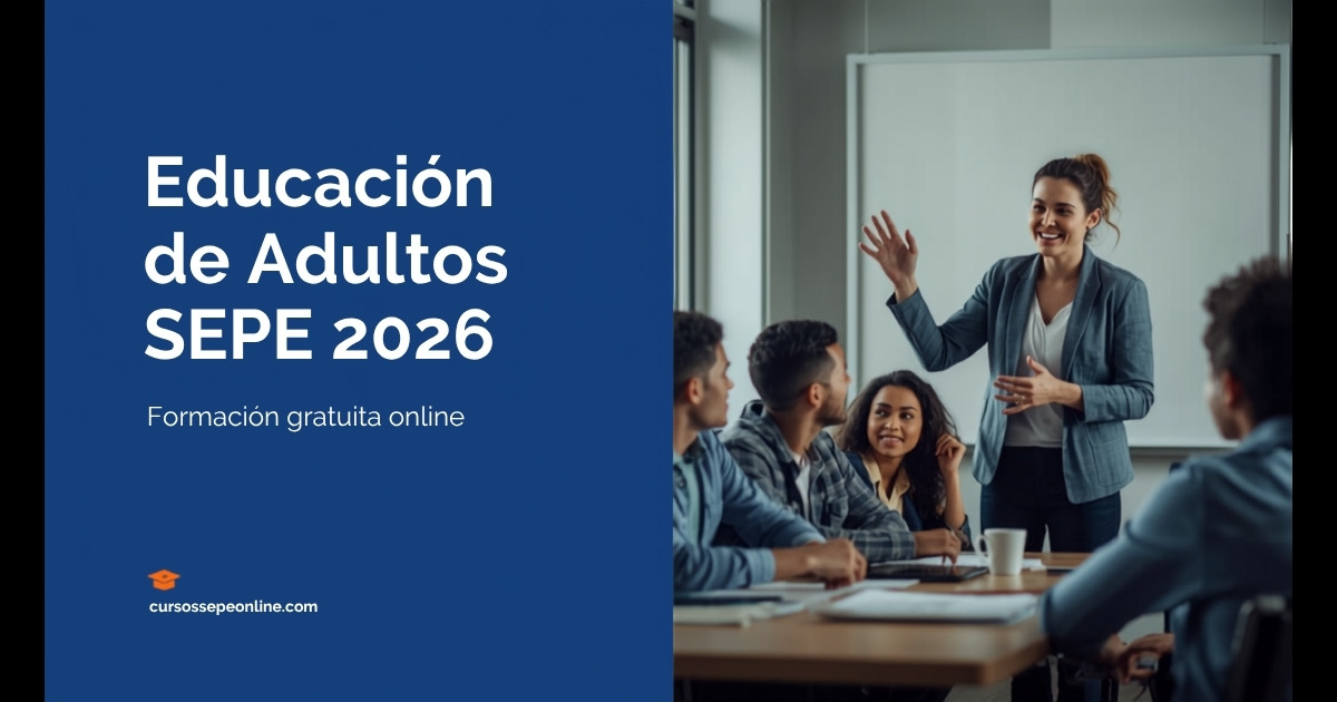 Cursos SEPE de Educación para Adultos Online 2026: Formación Gratuita para Educadores EPA
