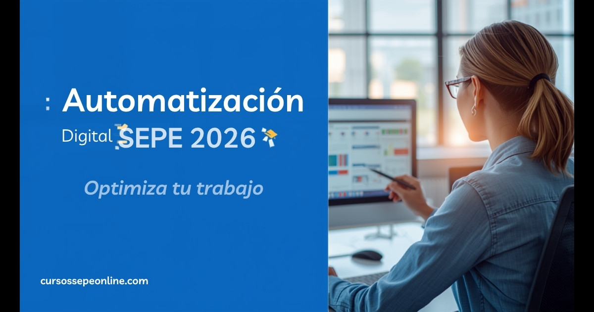 Cursos de Automatización y Herramientas Digitales SEPE 2026: No-Code y Productividad