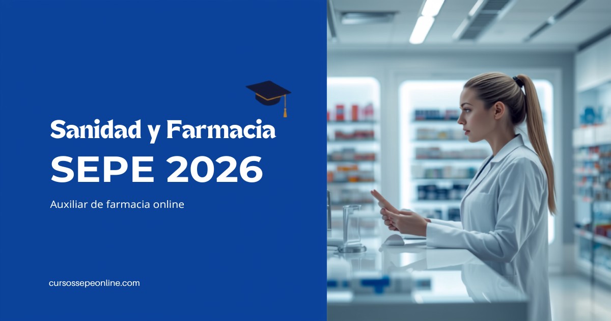 Cursos SEPE Online de Sanidad y Farmacia 2026: Auxiliar y Técnico Sanitario