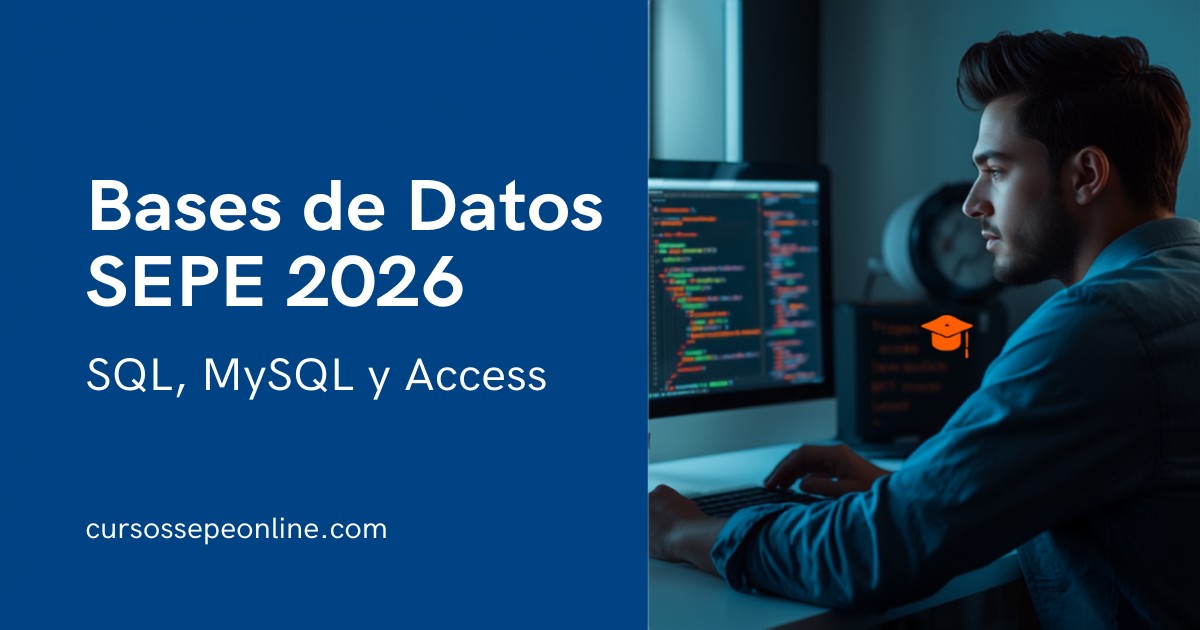 Cursos SEPE Online de Bases de Datos 2026: SQL MySQL y Access Gratis