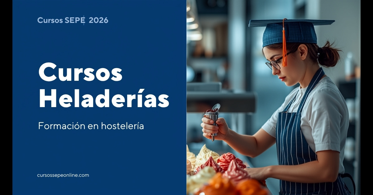 Cursos SEPE para trabajar en Heladerías 2026: formación gratuita en heladería artesanal