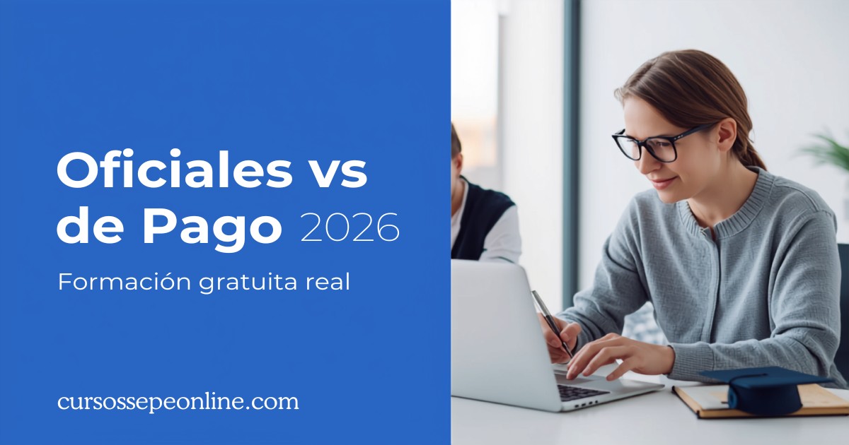Cursos SEPE oficiales vs de pago 2026 - formación gratuita real | cursossepeonline.com