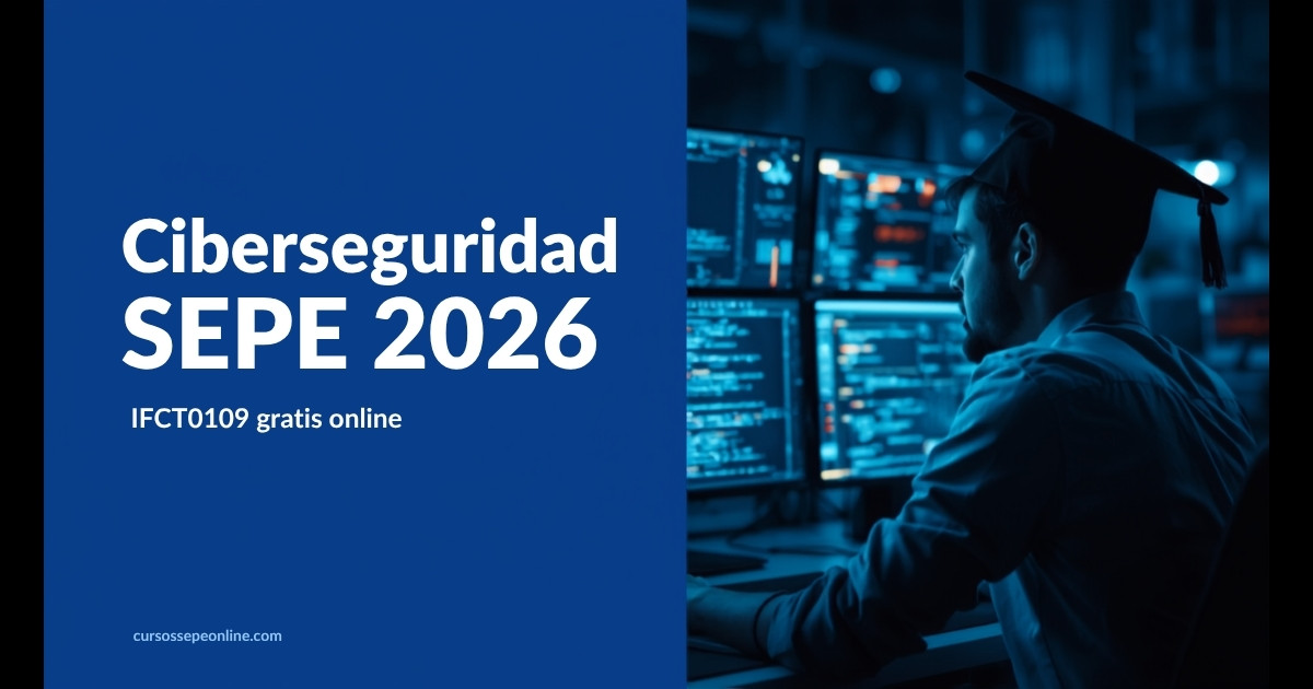 Curso ciberseguridad SEPE 2026: IFCT0109 gratis online y salidas