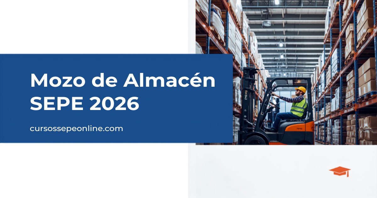 Mozo de Almacén y Carretillero SEPE 2026 - Cursos SEPE Online 2026 Mozo de almacén y carretillero SEPE 2026 - cursos online | cursossepeonline.com