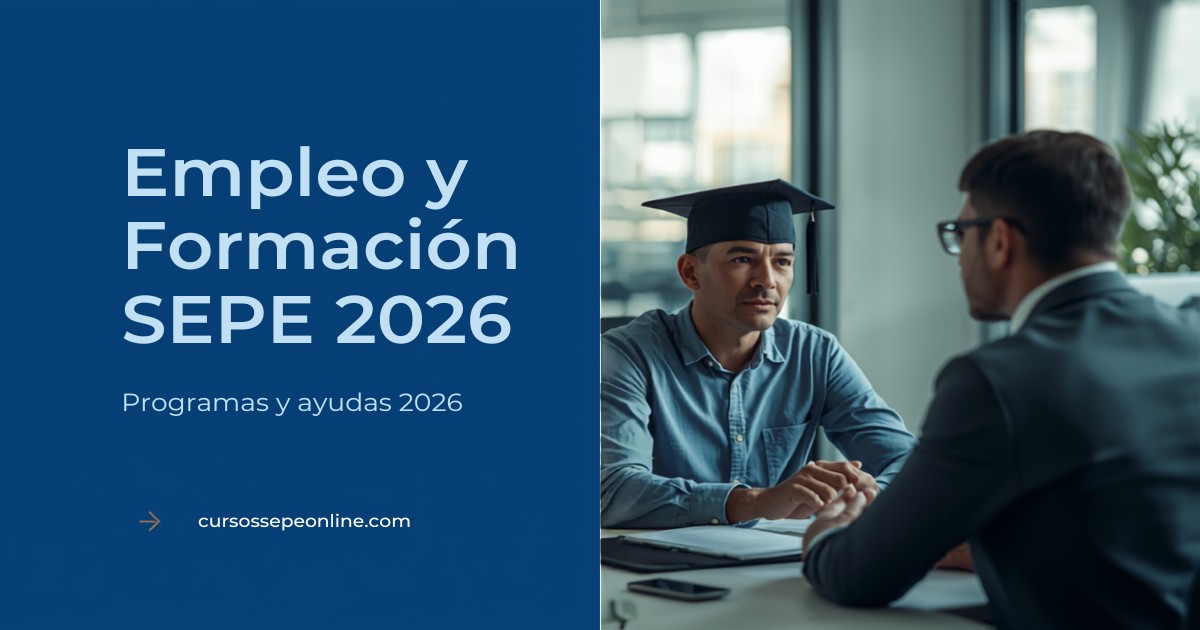 Empleo y Formación SEPE 2026 - Cursos SEPE Online 2026 Empleo y Formación SEPE 2026 - programas y ayudas | cursossepeonline.com